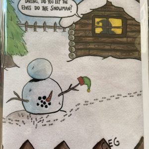 Art Card – Snowman & House (Xmas Range)