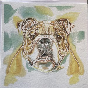 Art Card – Dog (Bulldog)