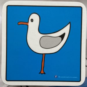 Coasters – Seagull (blue -left)
