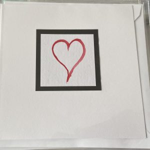 Art Card – Valentine’s Card – 1 Heart  (original)