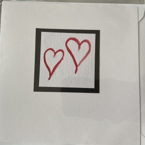 Art Card – Valentine’s Card – 2 Hearts (original)