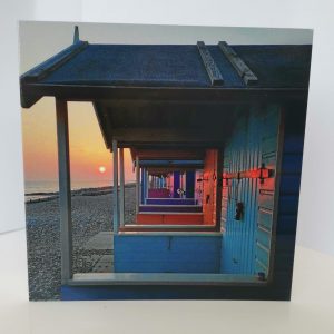 Art Card – Sunset Beach Huts (Rustington)