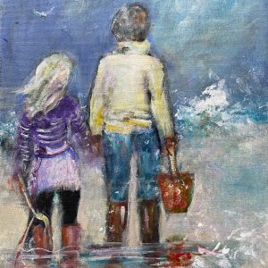 Original Paintings – Kids On The Beach (portrait)