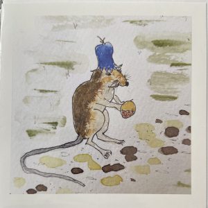 Art Card – Blue Hat Mouse  (PP)
